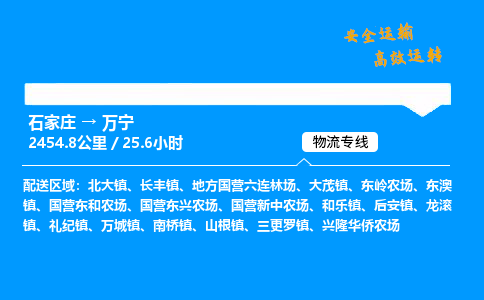 石家庄到万宁物流专线-专业承揽石家庄至万宁货运-保证时效