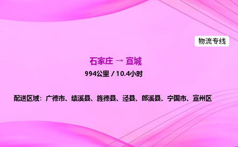 石家庄到宣城货运专线_石家庄到宣城物流公司